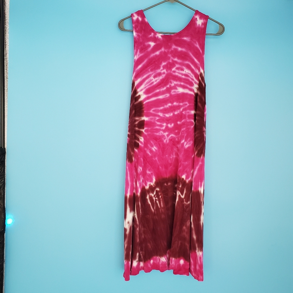 a.n.a Dress Size Large Sleeveless Tie Die Tank Pink